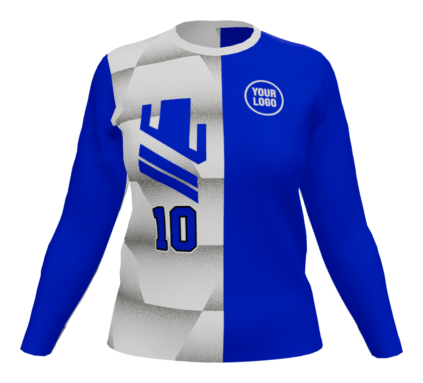 Striker Female Long Sleeve Fitted V-Neck jersey, design 02